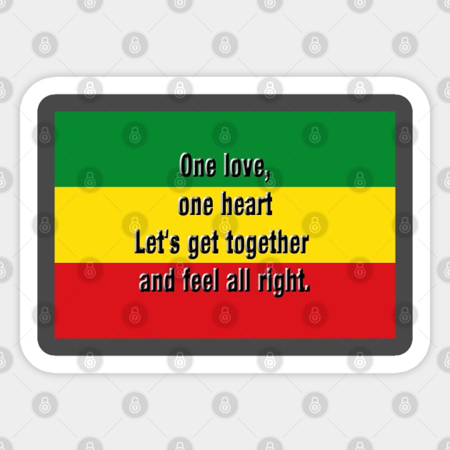 One love Rasta flag Sticker by MasterChefFR